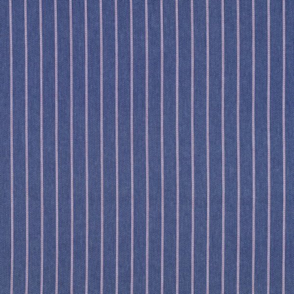 Baumwoll Denim - Small Stripes - medium blue