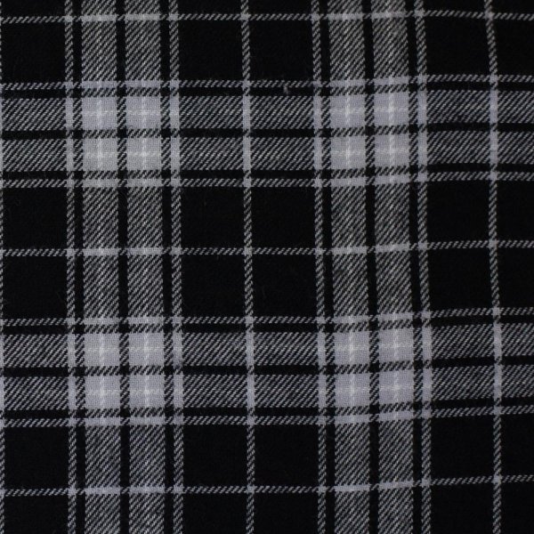 RESTSTÜCK 0,50m !!! - Baumwoll Flanell - Maverick - hellgrau/schwarz - Swafing