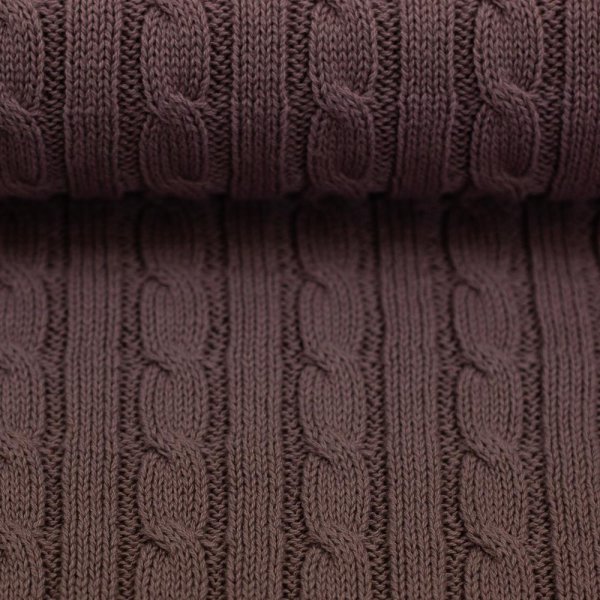 RESTSTÜCK 1,10m!!! - Zopfstrick - Sophie - uni mauve - Swafing