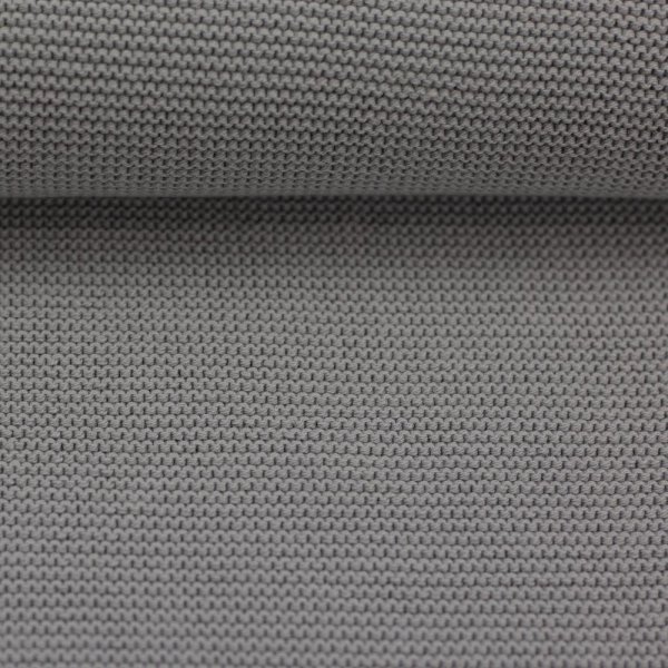 RESTSTÜCK 0,50m!!! - Wellenstrick - Ella - uni grau - Swafing