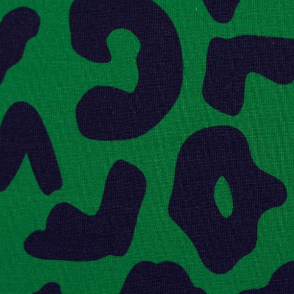 RESTSTÜCK 1,3m !!! - Modal French Terry - Happy Leo - dunkelblau/grün - Swafing by Cherry Picking