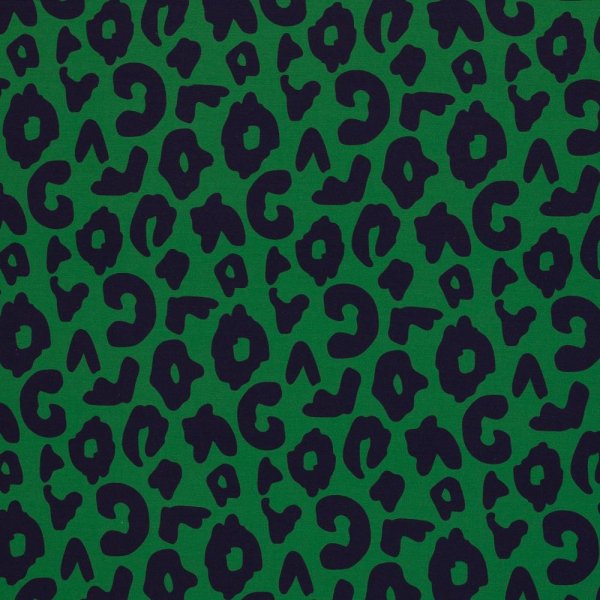 RESTSTÜCK 1,3m !!! - Modal French Terry - Happy Leo - dunkelblau/grün - Swafing by Cherry Picking