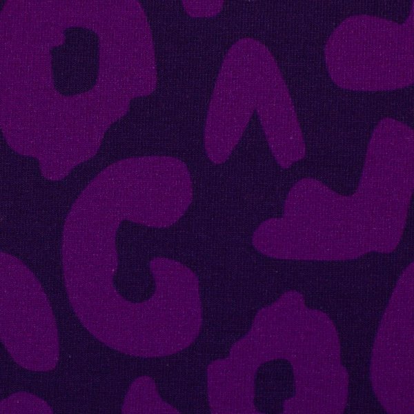 RESTSTÜCK 1,0m !!! - Modal French Terry - Happy Leo - lila/dunkelblau - Swafing by Cherry Picking