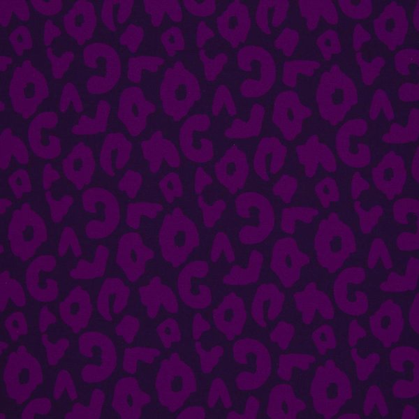 RESTSTÜCK 1,60m !!! - Modal French Terry - Happy Leo - lila/dunkelblau - Swafing by Cherry Picking