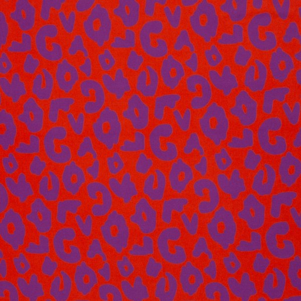 RESTSTÜCK 1,50m!!! - Viskose - Happy Leo - lila/orange - Swafing by Cherry Picking