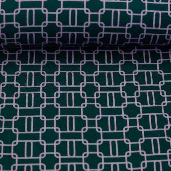 Viskose - Chain Twist - petrol/flieder - Geoluxe by Ki-ba-doo - Swafing