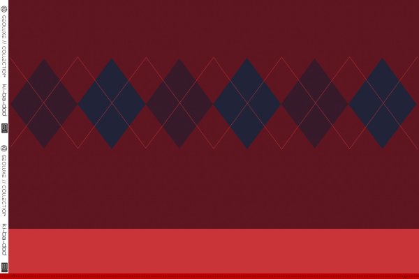 French Terry - Panel - Argyle Rauten - burgundy - Geoluxe by Ki-ba-doo - Swafing