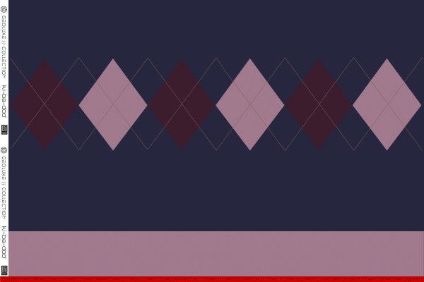 French Terry - Panel - Argyle Rauten - dunkelblau - Geoluxe by Ki-ba-doo - Swafing