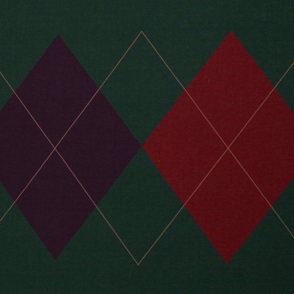 French Terry - Panel - Argyle Rauten - petrol - Geoluxe by Ki-ba-doo - Swafing