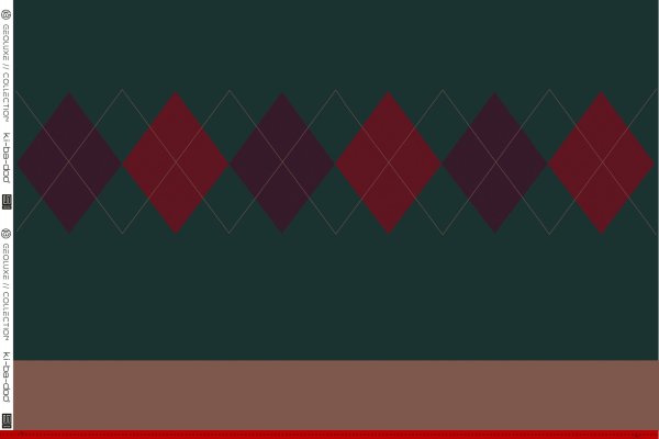 French Terry - Panel - Argyle Rauten - petrol - Geoluxe by Ki-ba-doo - Swafing