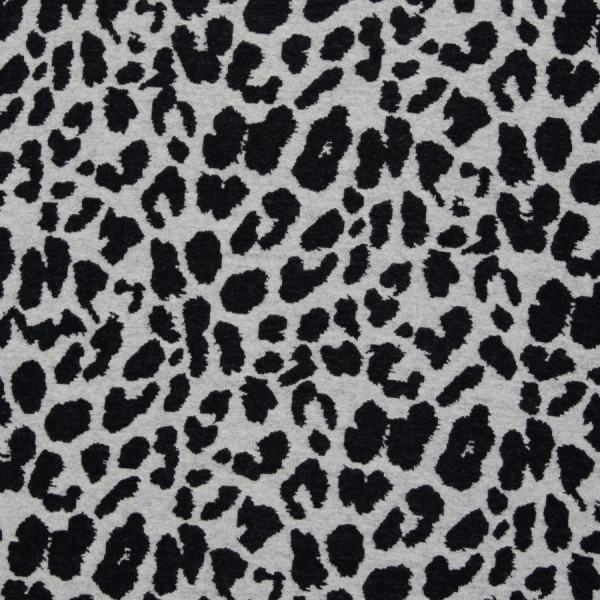 Jacquard Jersey - Emily Leo - schwarz/naturweiß