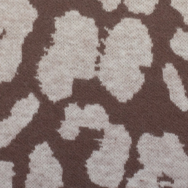 Jacquard Jersey - Emily Leo - naturweiß/peppercorn