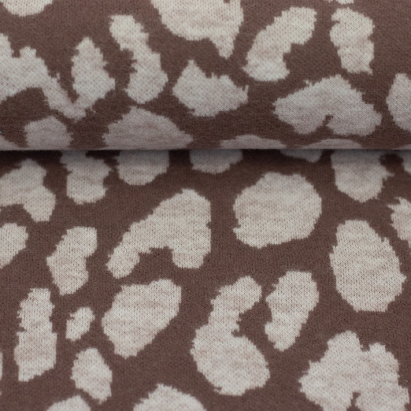 Jacquard Jersey - Emily Leo - naturweiß/peppercorn
