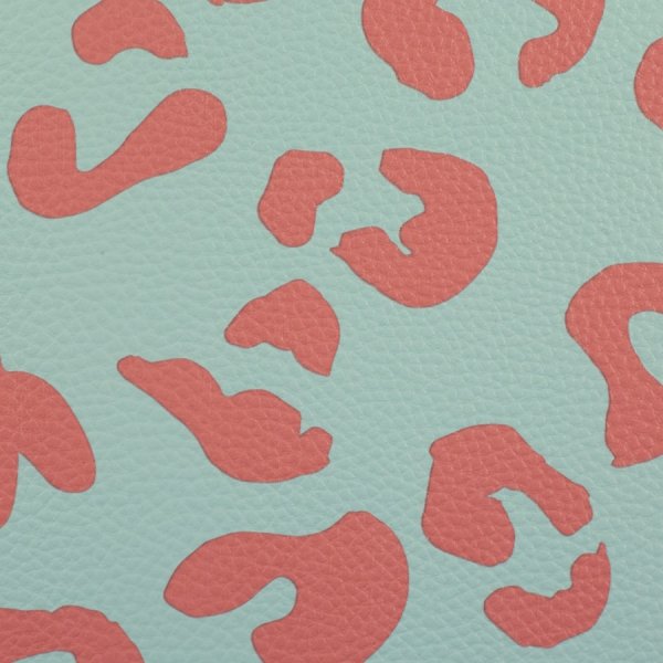 Kunstleder - Happy Leo - by Cherry Picking - mint/koralle - Swafing