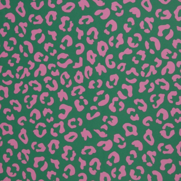 Kunstleder - Happy Leo - by Cherry Picking - grün/pink - Swafing