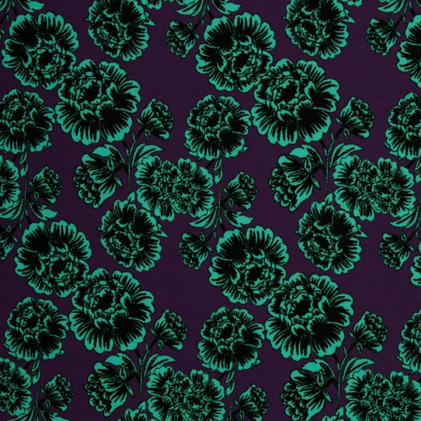Viskose - Poenis - mint/lila - Opulence - Swafing by Cherry Picking