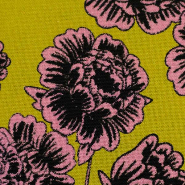 Canvas - Panel Pillow - Blumen grafisch - bunt - by Cherry Picking - Swafing
