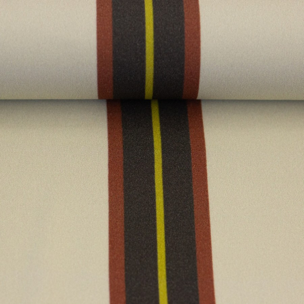 Viskose - Stripes - peppercorn/beige - Bordure Studio - Swafing by Kibadoo