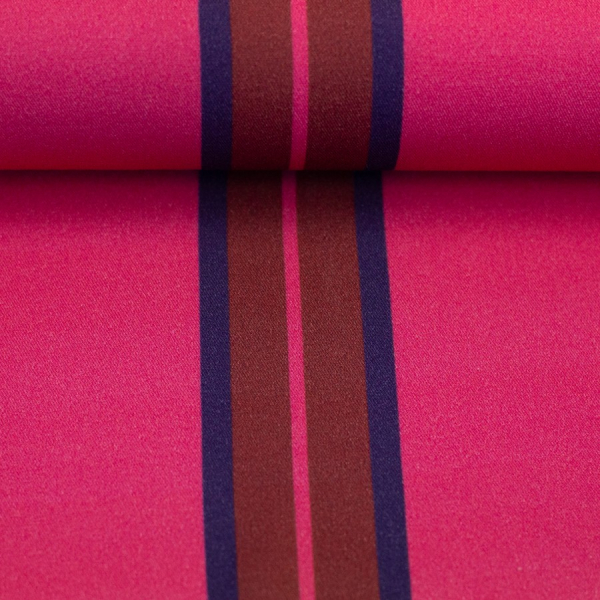 Viskose - Stripes - deep claret/pink - Bordure Studio - Swafing by Kibadoo