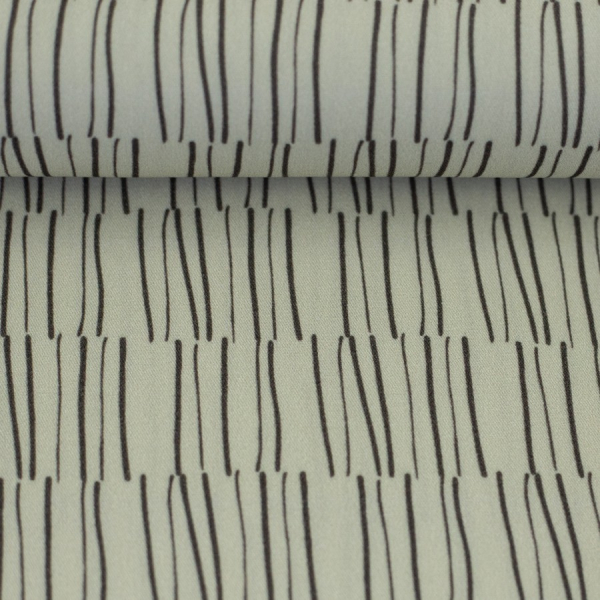 Viskose - Striple - peppercorn/beige - Bordure Studio - Swafing by Kibadoo