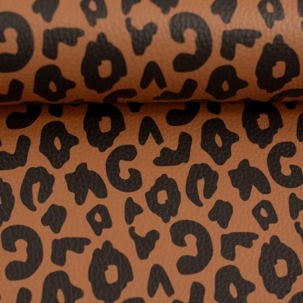 B-WARE!!!! - Kunstleder - Happy Collection - Leo - by Cherry Picking - ocker/schwarz - Swafing