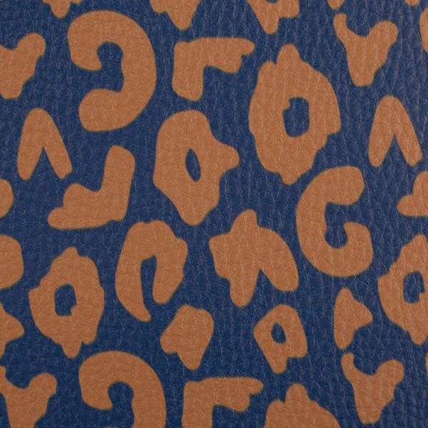 Kunstleder - Happy Collection - Leo - dunkelblau/terracotta - Swafing by Cherry Picking