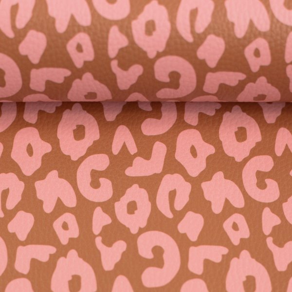 Kunstleder - Happy Collection - Leo - terracotta/rosa - Swafing by Cherry Picking