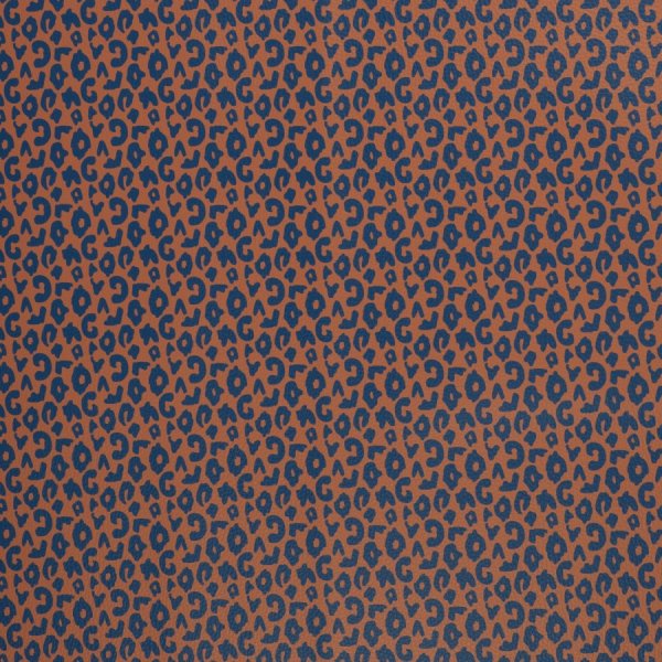 Kunstleder - Brush & Wild - Leo - terrakotta/blau - Swafing by Cherry Picking