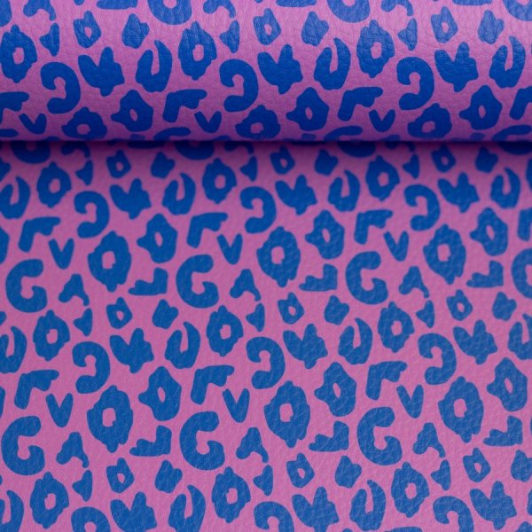 Kunstleder - Brush & Wild - Leo - lila/blau - Swafing by Cherry Picking