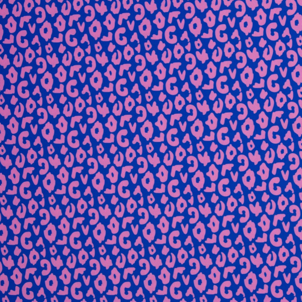 Oxford Gewebe - wasserabweisend - Leomuster - royalblau/rosa - Swafing by Cherry Picking