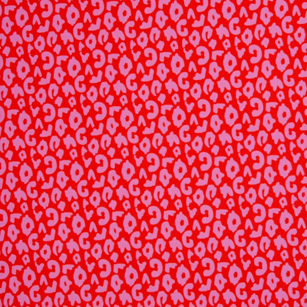 Oxford Gewebe - wasserabweisend - Leomuster - rot/rosa - Swafing by Cherry Picking