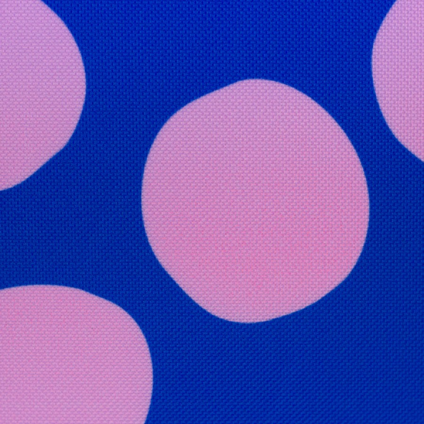 Oxford Gewebe - wasserabweisend - Große Punkte - royalblau/rosa - Swafing by Cherry Picking
