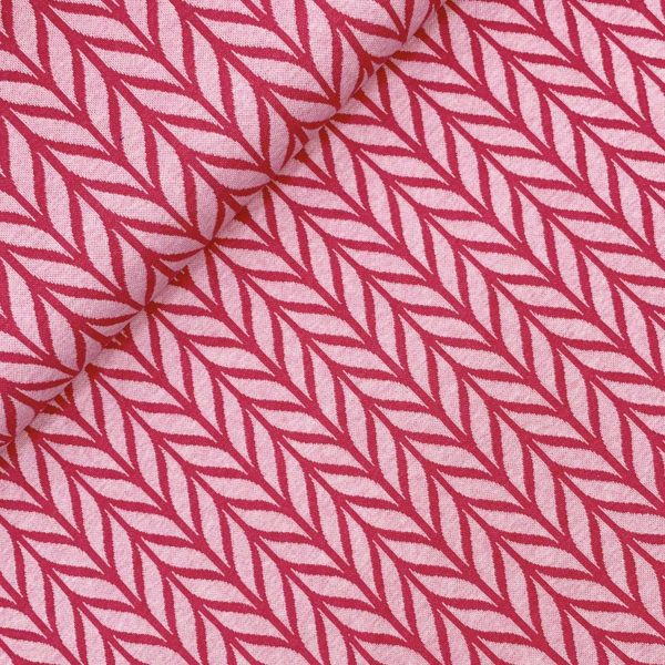 Bio Jacquard  - Maxi Knit - rose melange/lampone - Tender Kiss - Hamburger Liebe - Albstoffe