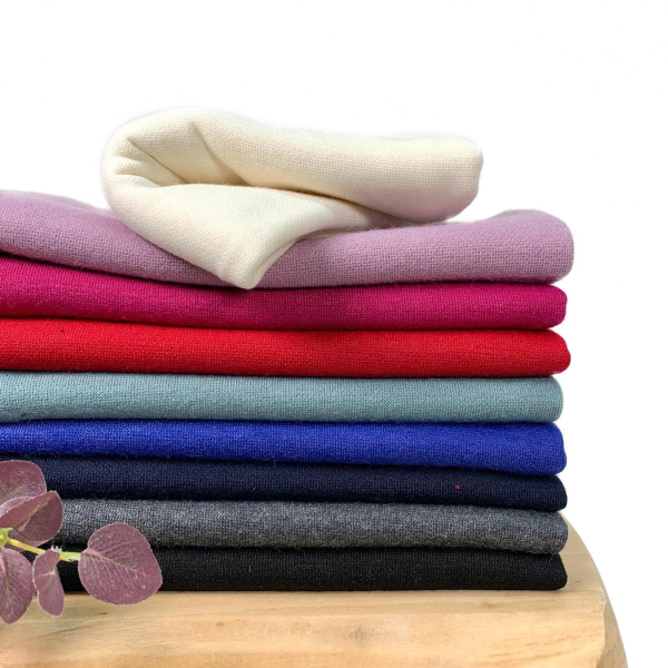 Viskose Strick Jersey - Merino Touch - uni - bordeaux