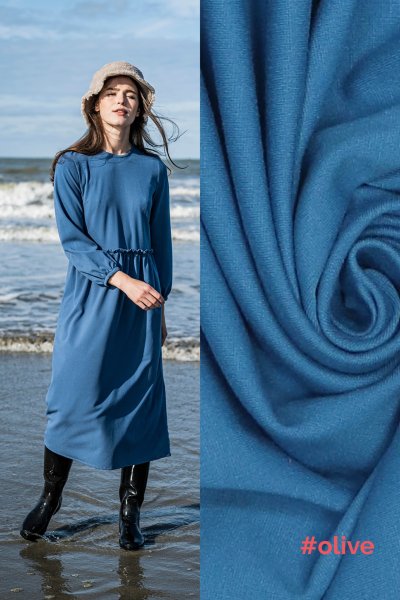 Viskosestretch - plain dyed - deep water - Fibremood