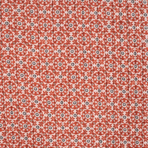 Doubleface Baumwoll Stepper - Moreen Flowers - brown/rost