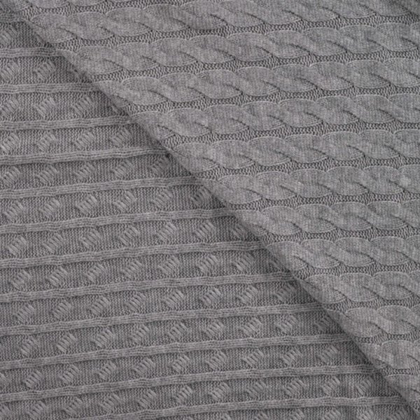 Viskose Strick - Cozy Twist - grey melange