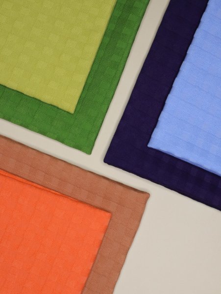 Bio Jacquard Jersey - Chess Knit - mandarin - Mind the Maker