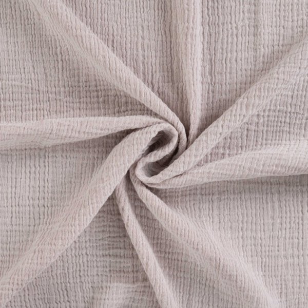 Doubleface Musselin - uni - beige/greige