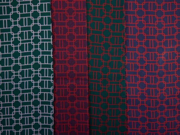 Viskose - Chain Twist - petrol/burgundy - Geoluxe by Ki-ba-doo - Swafing