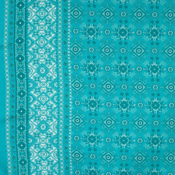 Viskose Popeline - Maya Boho - petrol/türkis