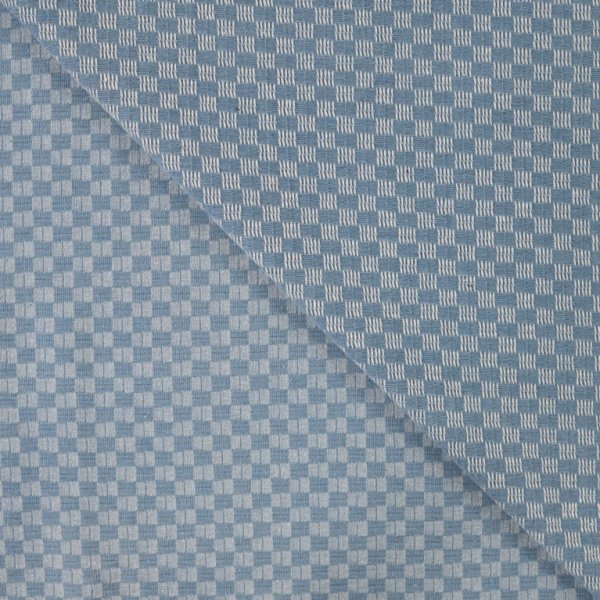 Jacquard Denim - Barry Check - light blue