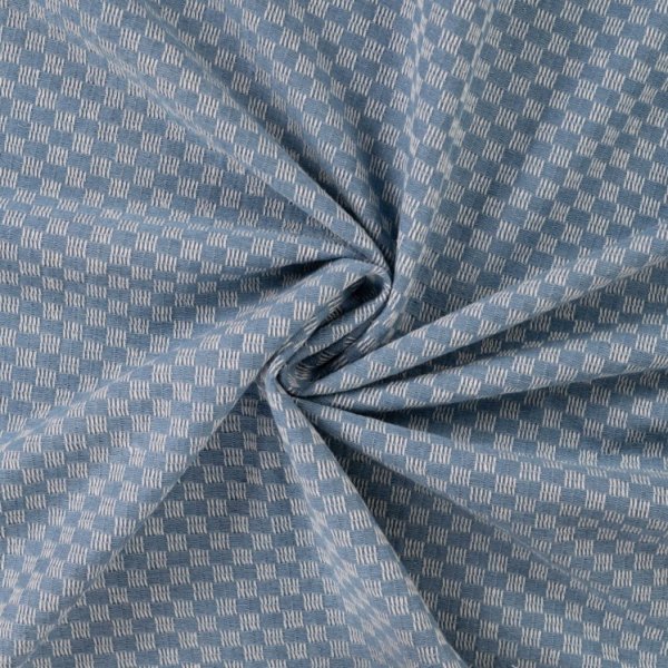 Jacquard Denim - Barry Check - light blue