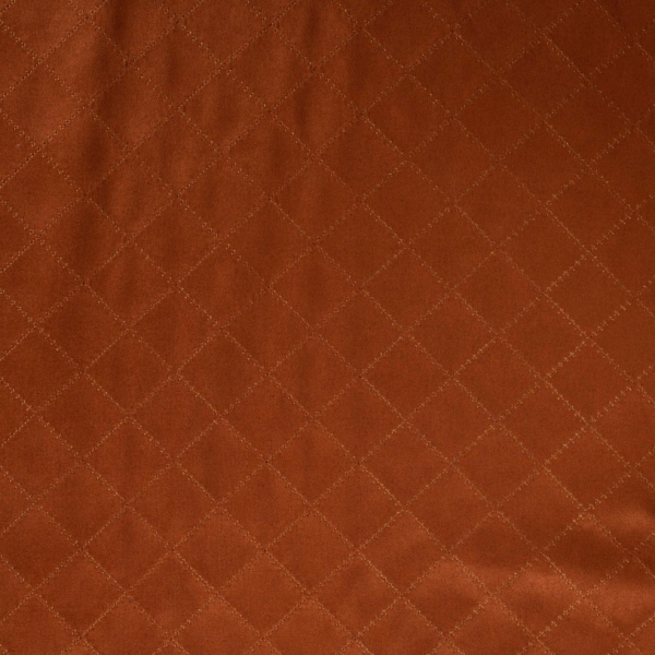Scuba Suede - Wildlederoptik - gesteppt - Diamond - rost