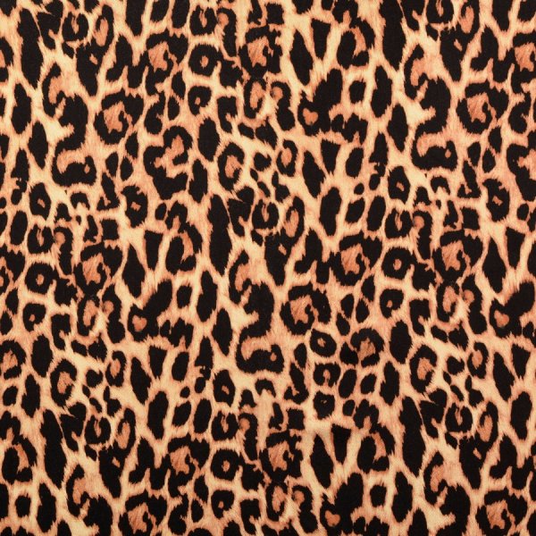 Viskosesatin - matt - Wild Chic Leo - caramel/black