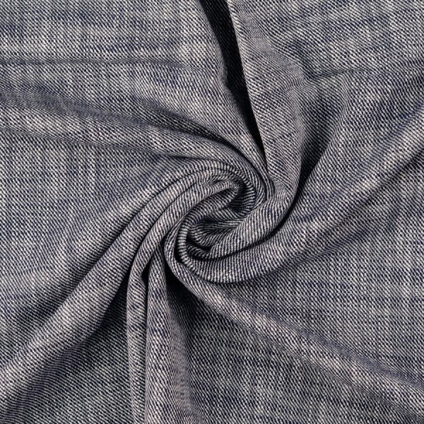 Baumwollgemisch - Tweed - meliert - dunkelblau