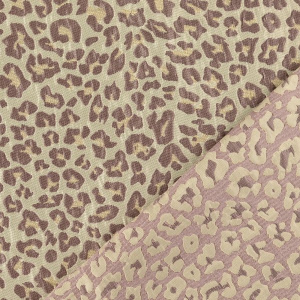 Jackenstoff Jacquard mit Glitzer - Leo - mauve