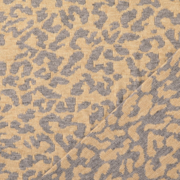 Viskosestrick - Iven Leo - grau meliert/sand