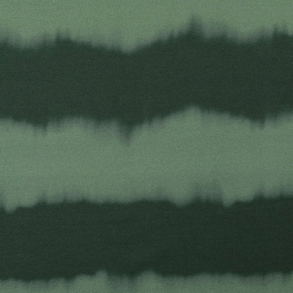 French Terry - Batik Streifen - dunkelgrün