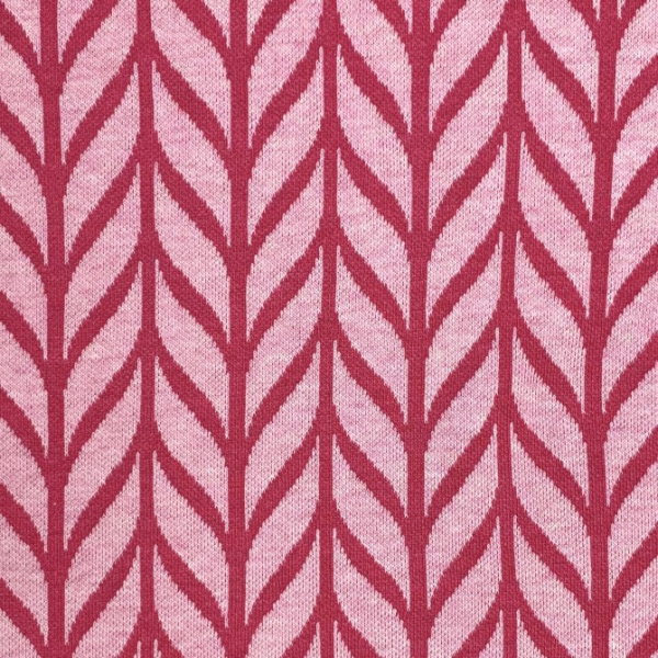 Bio Jacquard  - Maxi Knit - rose melange/lampone - Tender Kiss - Hamburger Liebe - Albstoffe
